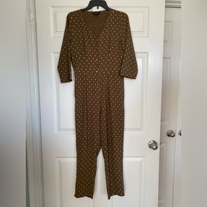 Elegant Olive Polka Dot Jumper